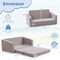 Honeyjoy 2-in-1 Toddler Fold out Couch Children’s Convertible Sofa to Lounger